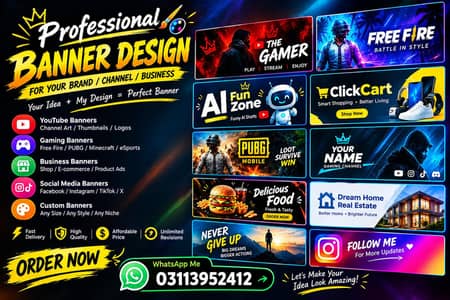 ager. Kisi ko banner tayar karwa na ha to ad jy ga only 200