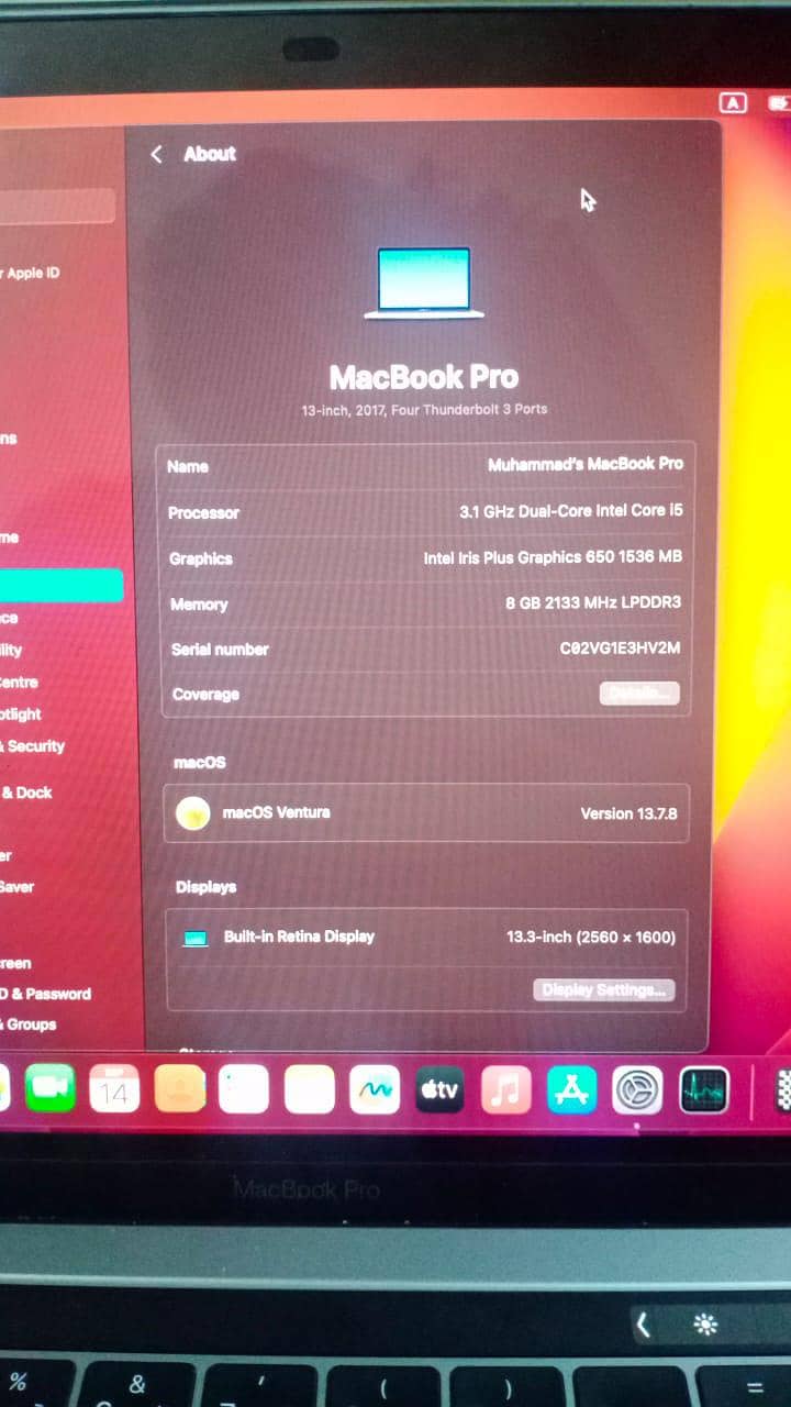 MacBook 2017pro 4