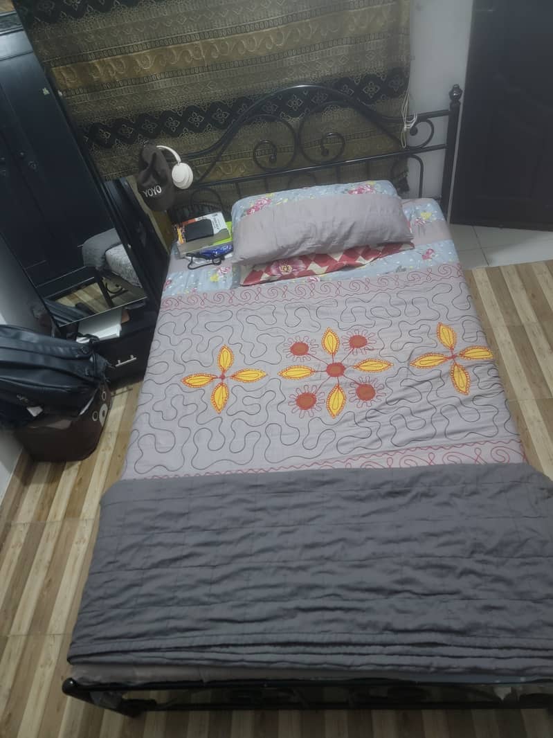 Iron Bed & Dressing Table. 2