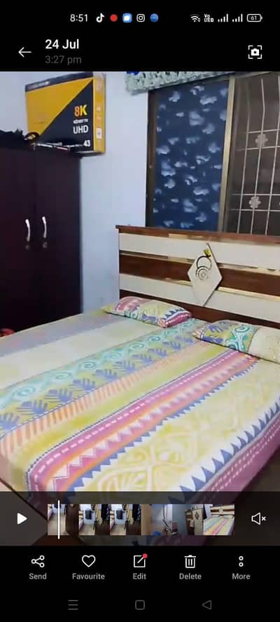 bed with mattress and dressing sitetable 2 available