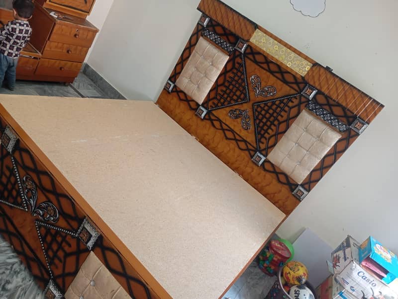 Bed with Side table and Dressing table 7