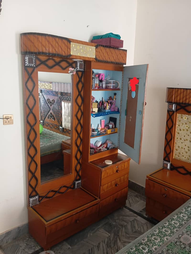 Bed with Side table and Dressing table 14