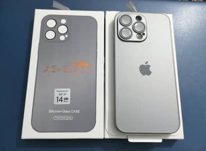 Ag premium glass iphone 12 to 15 pro max cover natural titanium