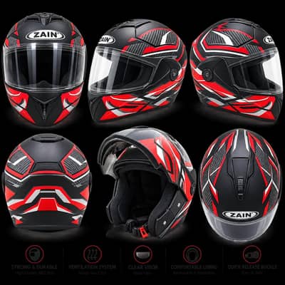 Zain Sports Full Face Helmat