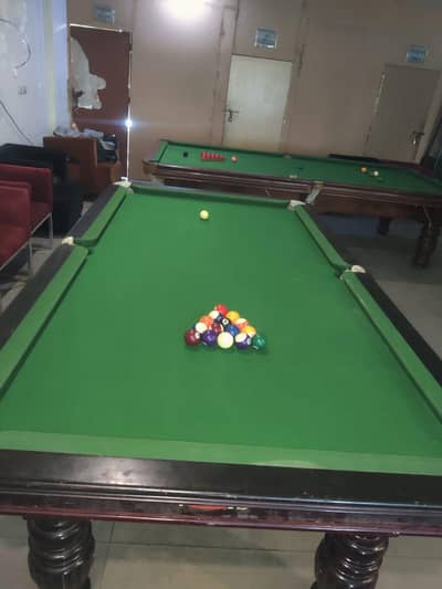 1 snooker and 2 pool tables