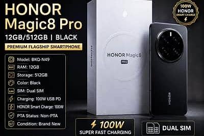 Honor magic 8 pro 12/512 Dubai import non pta, 10/10 condition 3