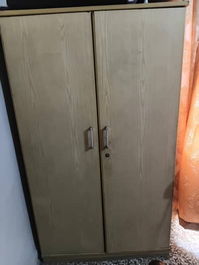 Wooden 2-Door Wardrobe / Almari available for sale.