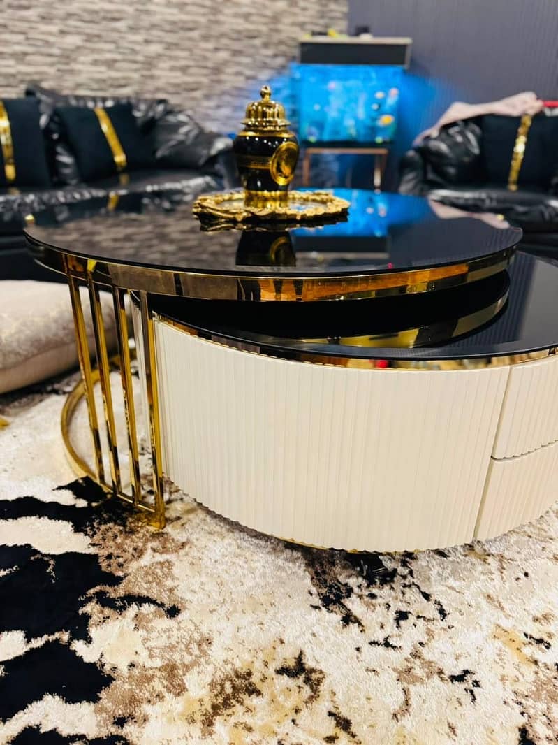 Centre Table Electroplated Gold 1