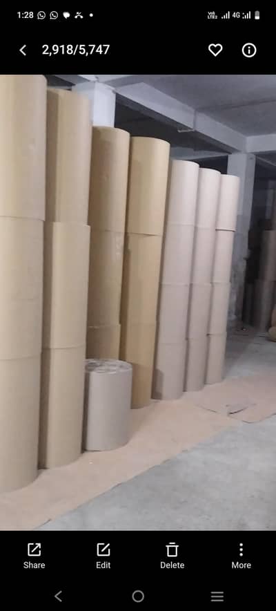 corrugated cardboard Roll