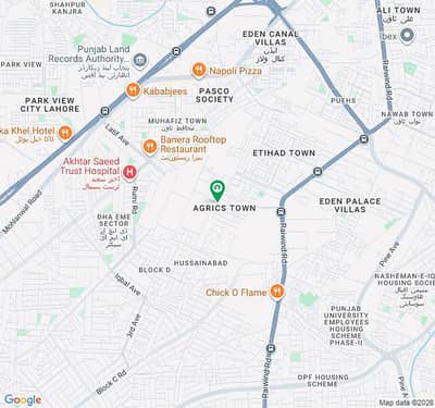 18 Marla Corner Plot In Agrics Town B Block Raiwind Road Lahore