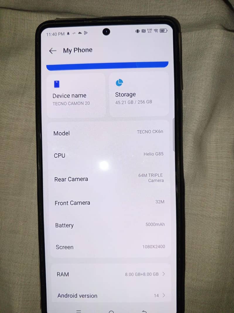 Tecno CAMON 20 10