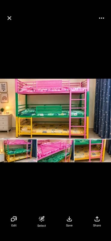 Iron Triple-Tier Bed for Sale