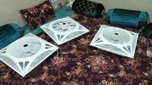 3 fans sale Almiraj company k hai use aik month hoe ha bss