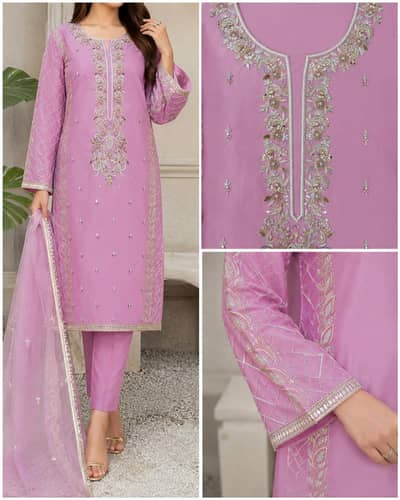 Hand Made Pink Bridal Suit sell ON only WhatsApp