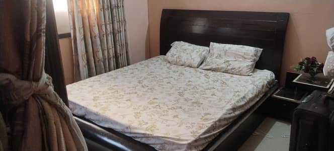 Double Bed with Side Tables 3 Door Almari & Dressing Table