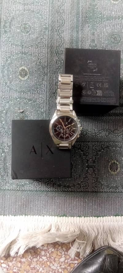 Original Armani Exchange A|X Chronograph,Black Dial,Genuine  box