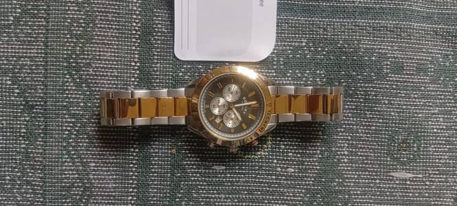 Original Rotary Chronograph,two tone,black dial box, complete papers