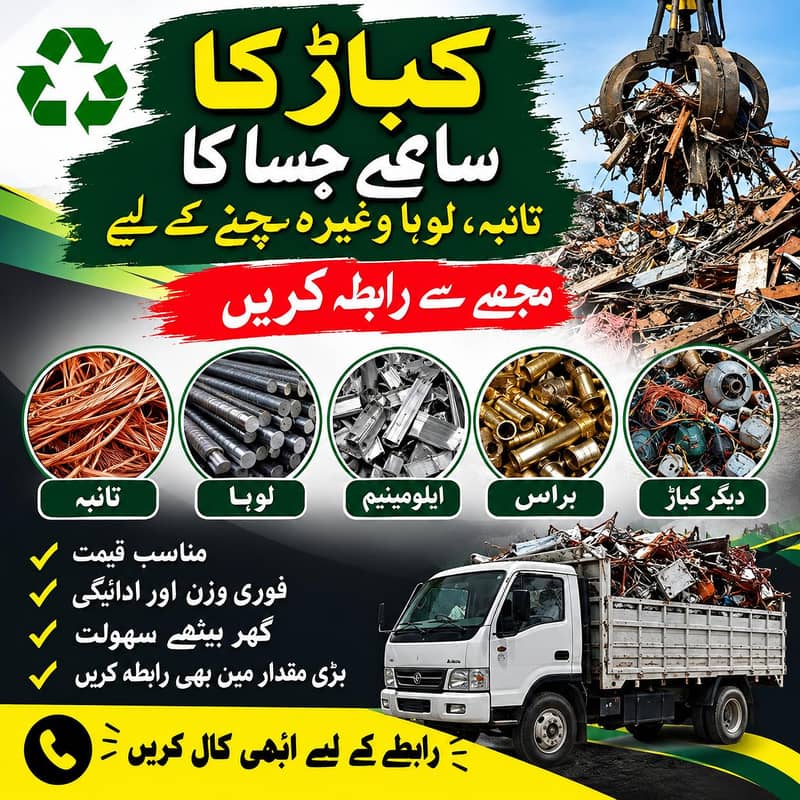 Title میں لکھیں: "کباڑ خریدنے کی سروس — 0