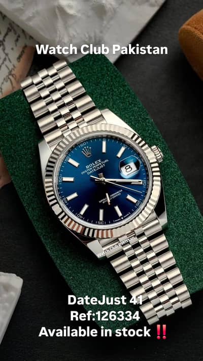 rolex DateJust 41 126334 blue dial 2024