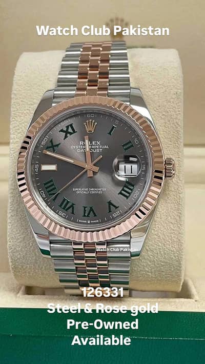126331 Wimbledon dial rose gold 41mm Pre-Owned