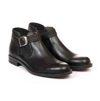 Leather Buckled Chelsea Boots