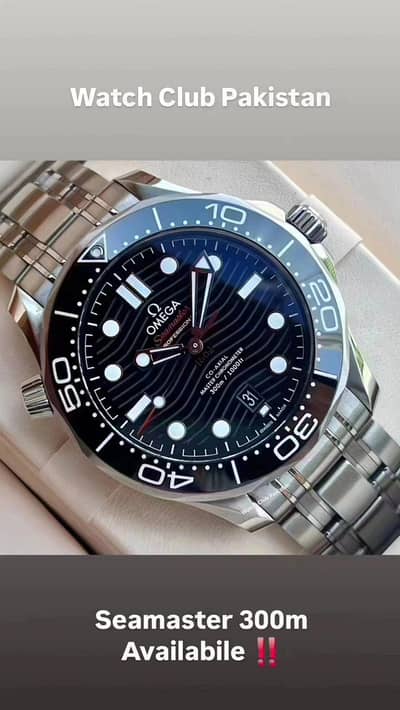 omega Seamaster 300m Black dial Pre-Owned like new condition full set
