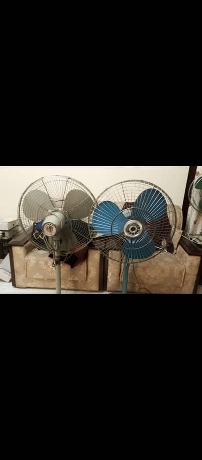 2 Vintage pedestal fans 24inch class