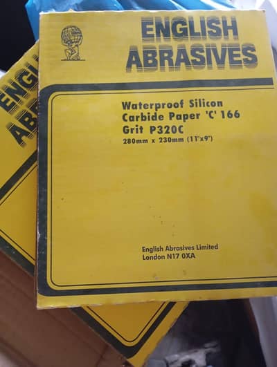 English Abrasives Waterproof Silicon Carbide Sandpaper (Grit P320C)