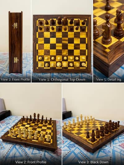 Classy Sheesham Crafted Folding Wooden Chess, Chess For Sale, Chess.