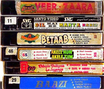 Indian and English VHS Cassettes Available for VCR