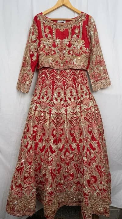 Beautiful Red & Gold Bridal Dress / Wedding Lehenga – Rs. 50,000