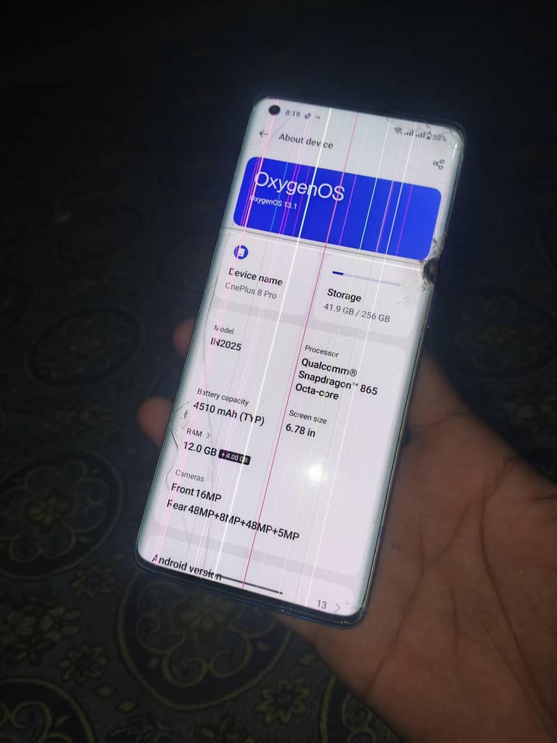 One Plus 8 Pro panel issue hA 0