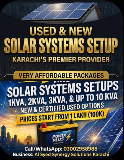 USED & NEW solar systems available for sale for upto 50% off