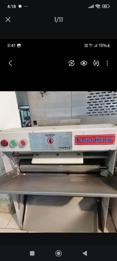 imported dough rollers and dough mixer deck oven