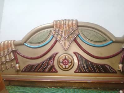 deco paint bed with 2 side tables