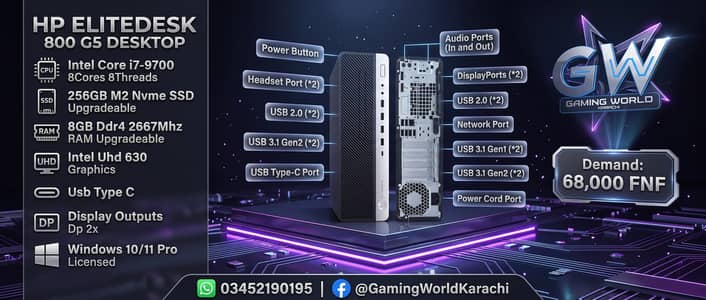 HP ELITEDESK 800 G5 800 G4 DESKTOP I7 9700 I7 8700 I5 9TH 8TH AVAILAB