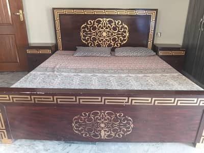 Wooden bed side table