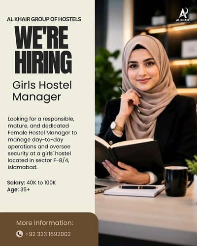 Hostel Warden Required In F8 Girls Hostel