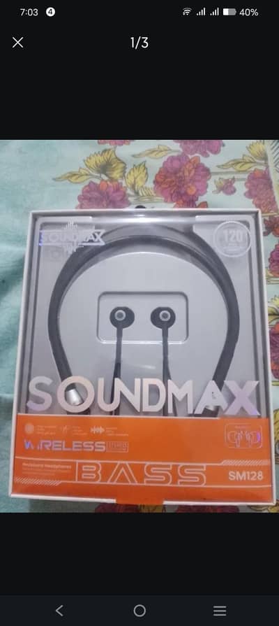 SoundMax SM128 Wireless Bass Earphones For Sale