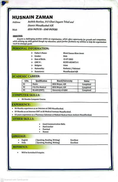 Looking for Job - Nursing Staff & Medical Store / Pharmacy Assistant