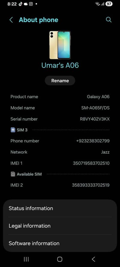 Samsung Mobile A06