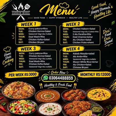 HUNGER WHEEL – Healthy Homemade Food & Monthly Meal Plans