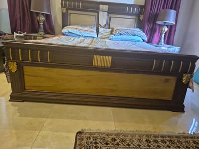 used bed set along with mattress
