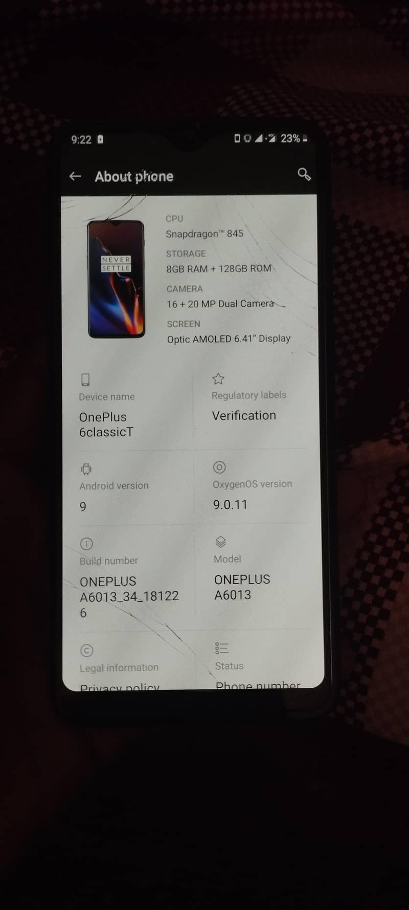 One Plus 6T 1