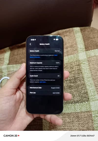 Apple iPhone 17 Air jv 256gb  100% health