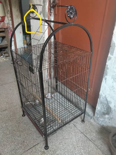 Gray parrot cage