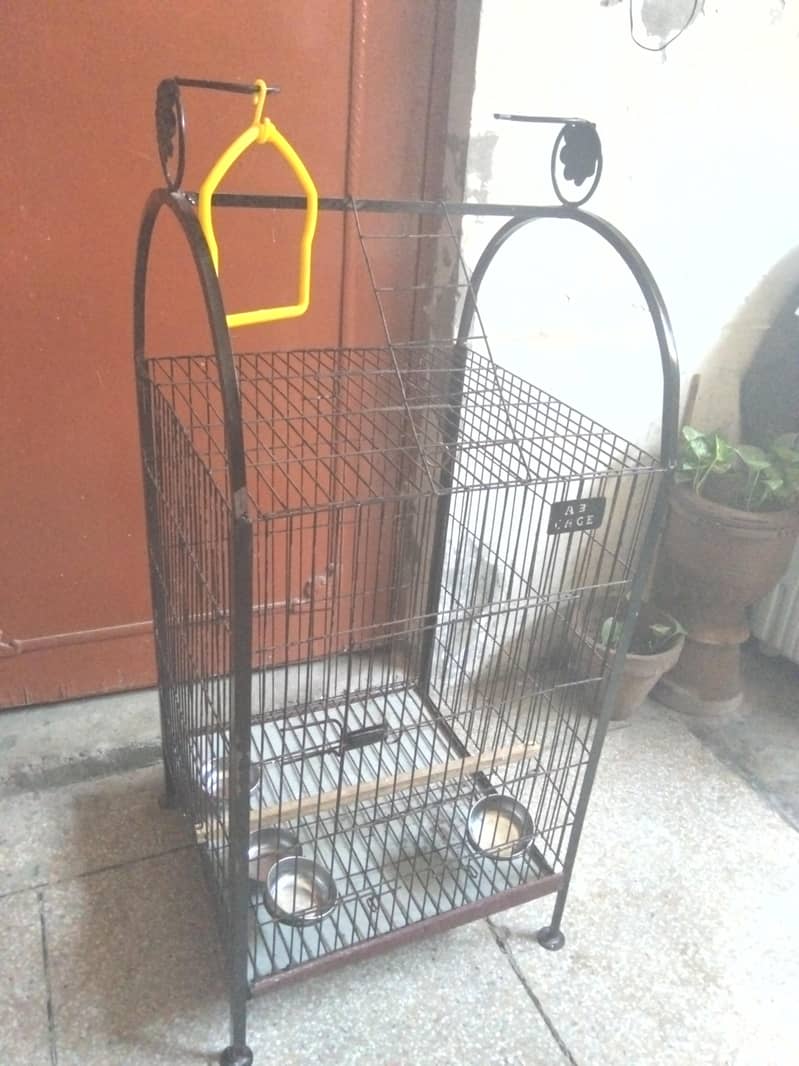 Gray parrot cage 2
