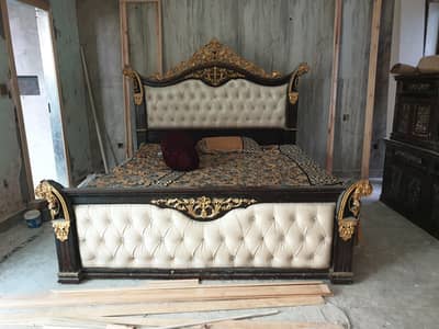 100% pure chenyoti wood bed