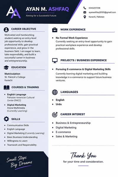 Job Required – Any Suitable Job | Fresh Candidate