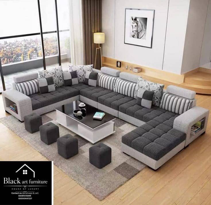 8.5 seater sofa set/L shape sofa/L shape sofa/corner sofa/puffy sofa 5